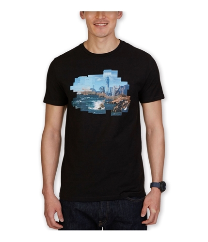 Nautica Mens Skyline Graphic T-Shirt trueblack S