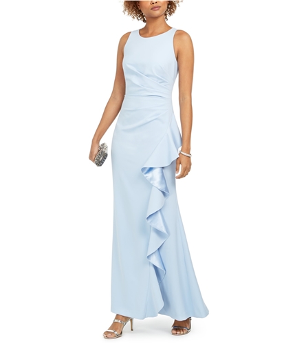 Vince Camuto Womens Ruffled Gown Dress sky 2P