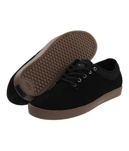 Vans Mens Pacquard Leather Skate Sneakers blackgum 7.5