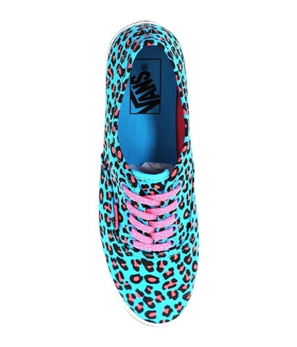 Vans Unisex Authentic Lo Pro Cheetah Skate Sneakers scubabluepink M9 W10.5