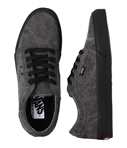 Vans Mens Chukka Low Washed Canvas Sneakers blkblk 6.5