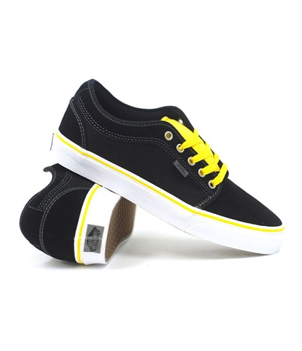 Vans Mens Chukka Low Skate Sneakers blackyellow 6.5