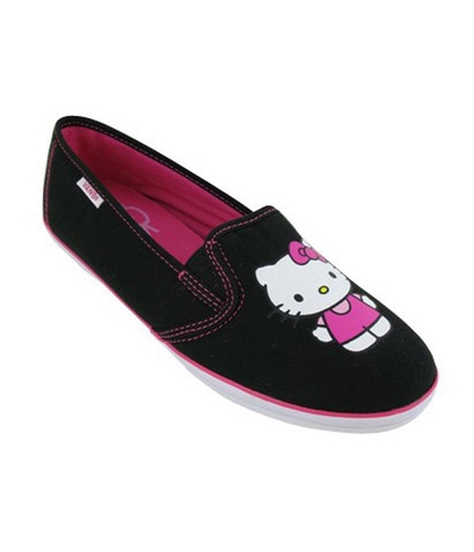 Vans Womens Hello Kitty Slip On Skate Sneakers blackmagenta 7.5