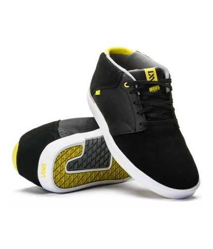 Vans Mens Lxvi Secant Mid Top Sneakers blacklime 6.5