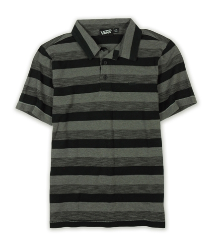 Vans Mens Tune In Textured Stripe Rugby Polo Shirt 015 S