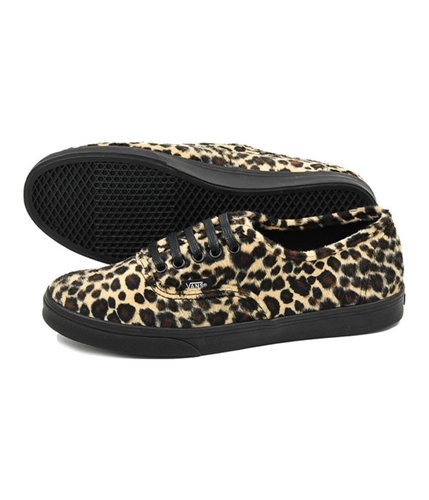 Vans Unisex Authentic Lo Pro Furry Leopard Sneakers tanblack M3.5 W5