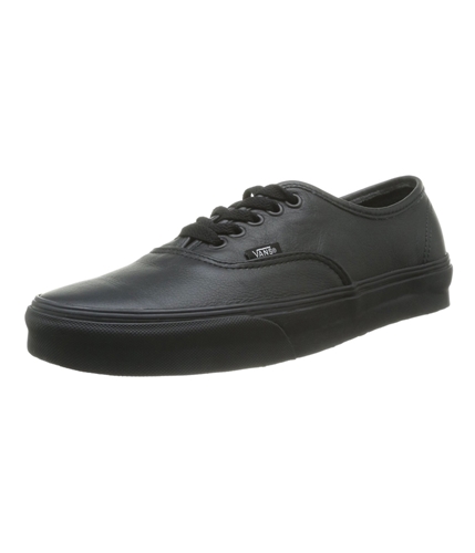 Vans Mens Authentic Lite Leather Sneakers blackblack 12