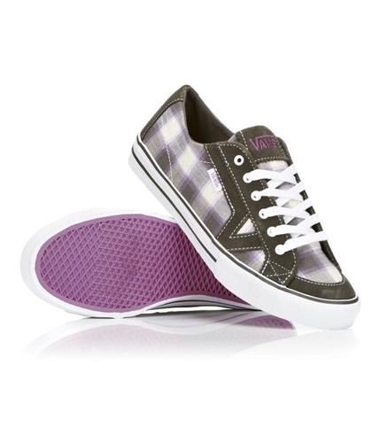 Vans Womens Tory Lurex Box Plaid Sneakers grey 9