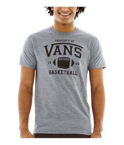 Vans Mens Bicycle Kick Graphic T-Shirt greyhthr S