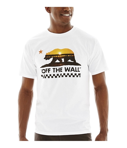 Vans Mens Bearlyfornia II Graphic T-Shirt white S