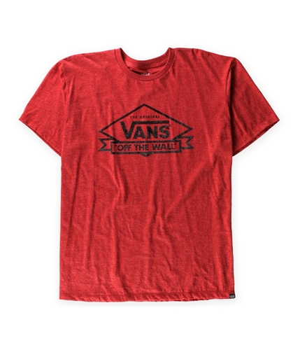 Vans Mens Diamented Graphic T-Shirt redhthr L