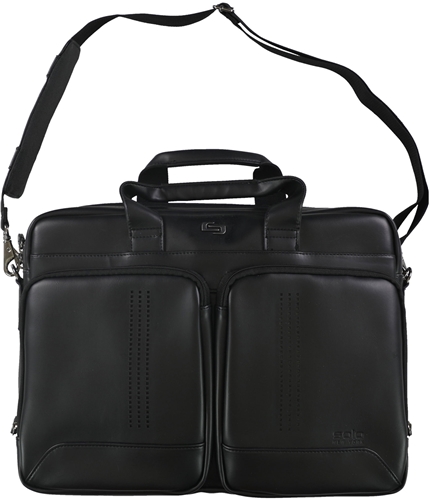 Solo New York Mens Faux Leather Briefcase black