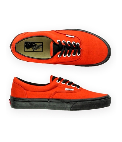 Vans Womens Era Custom Design Sneakers orangeblack 9.5