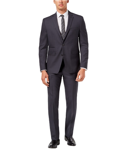 Vince Camuto Mens Solid Two Button Formal Suit charcoal 36/Unfinished