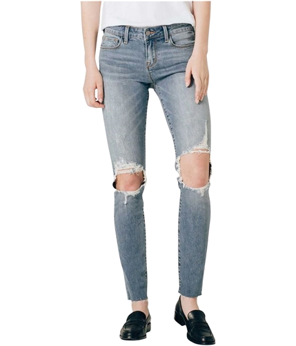 DSTLD Womens Distressed Slim Fit Jeans blue 28x30