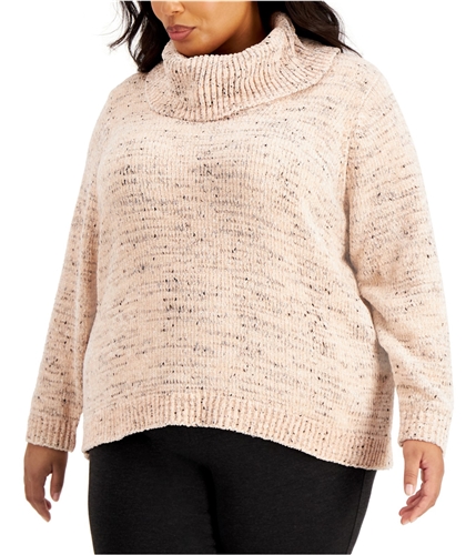 Calvin Klein Womens 3-Tone Pullover Sweater medbeige 1X