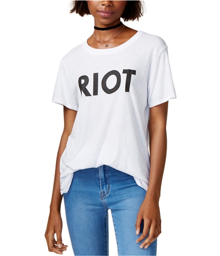 Sub Urban Riot Womens Solid Graphic T-Shirt white XS