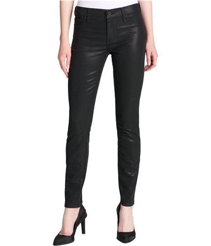 DKNY Womens Coated Skinny Fit Jeans blk 26x32