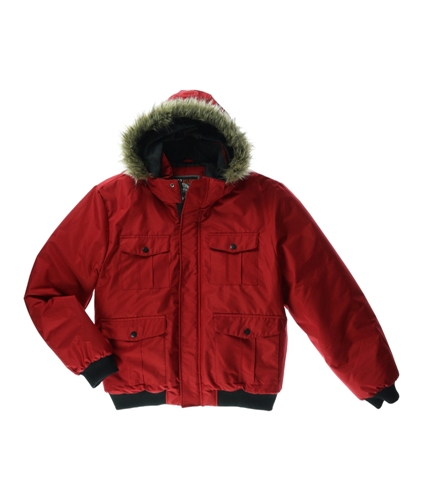 32 Below Mens Faux Fur Hooded Parka Coat red XL