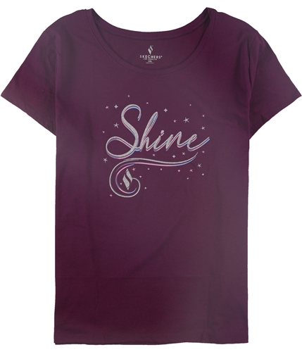 Skechers Womens Shine Graphic T-Shirt dkpurple XS