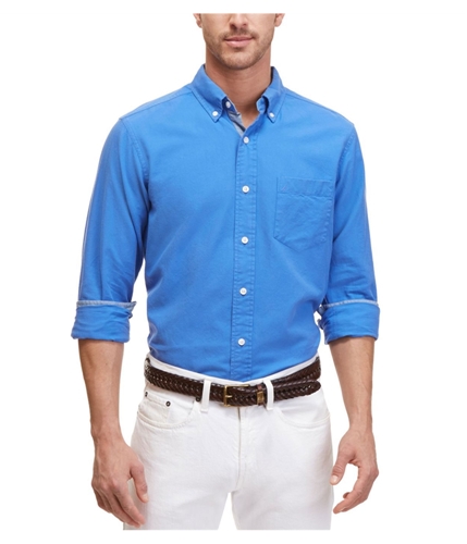 Nautica Mens Long-Sleeve Button Up Shirt frenchblue L