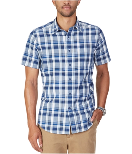 Nautica Mens Blues For Days Button Up Shirt marineblue 2XL