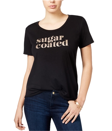 GUESS Womens Sugar Coated Graphic T-Shirt jetblack S