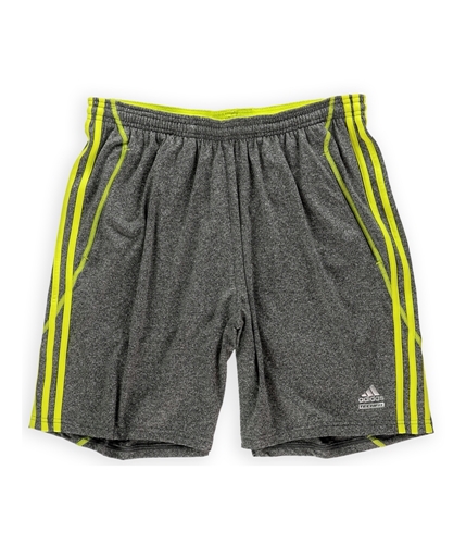Adidas Mens TF Fitted ClimaLite Athletic Workout Shorts dkgreyhealablime L
