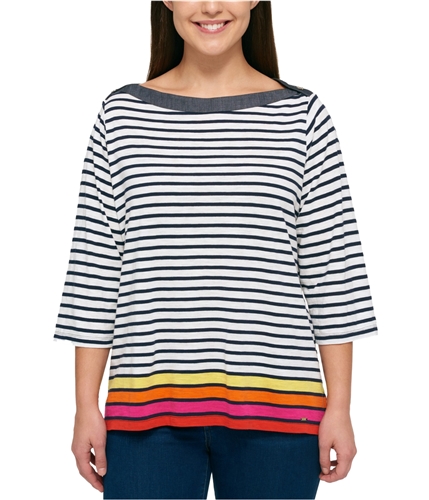 Tommy Hilfiger Womens Striped To Rainbow Basic T-Shirt rmv 2X