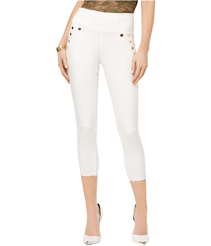GUESS Womens Button-Detail Casual Trouser Pants featherwhite 26x23