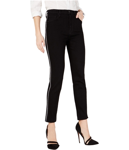 Hudson Womens Metallic Stripe Skinny Fit Jeans black 26x28