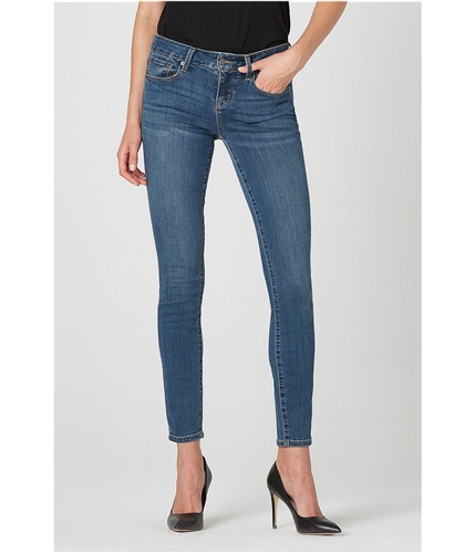 DSTLD Womens Mid-Rise Skinny Fit Jeans blue 26x32