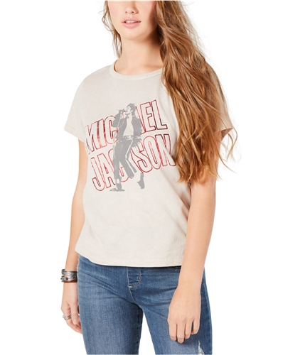 True Vintage Womens Michael Jackson Graphic T-Shirt egret XS