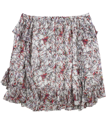 IRO Womens Ruffle Mini Skirt white 38