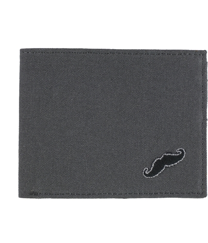 Perry Ellis Mens Mustache Bifold Wallet gray One Size