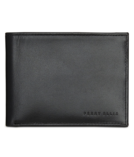 Perry Ellis Mens The Tech Bifold Wallet black One Size