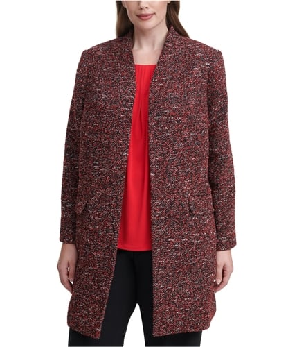 Calvin Klein Womens 3-Tone Blazer Jacket red
