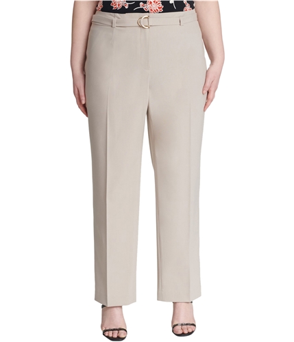 Calvin Klein Womens Belted Casual Trouser Pants darkbeige 14W/31