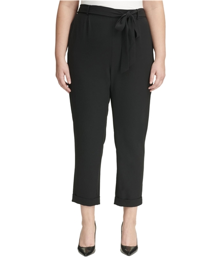 Calvin Klein Womens Paperbag Casual Trouser Pants black 20W/27