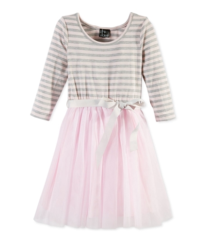 Pink & Violet Girls Striped Tutu A-line Dress lavndrgry XS