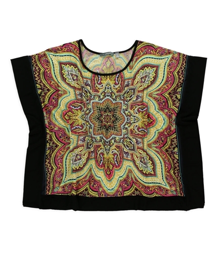 NY Collection Womens Bright Psychedelic Pullover Blouse fitwn L