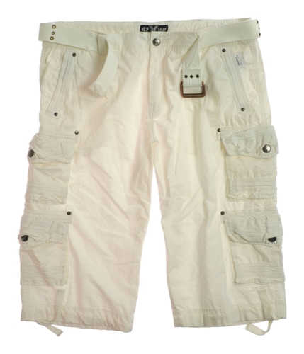 X-Ray Mens Belted Casual Cargo Shorts white 40