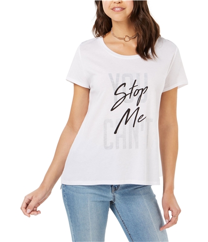 Carbon Copy Womens Logo Graphic T-Shirt white S