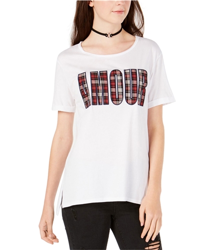 Carbon Copy Womens Amour Embellished T-Shirt white XS