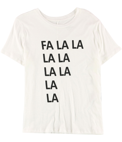 Carbon Copy Womens FA LA LA Graphic T-Shirt white S