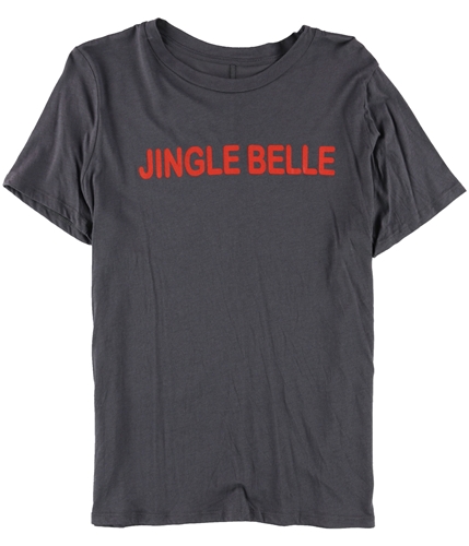 Carbon Copy Womens Jingle Bells Graphic T-Shirt charcoal S