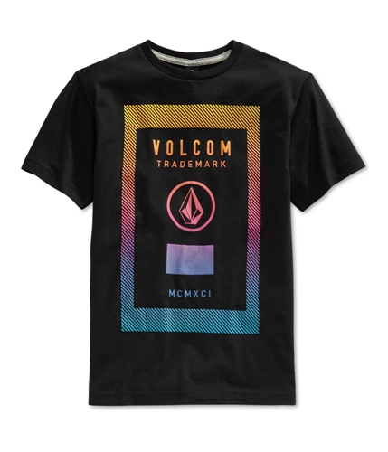 Volcom Boys Trademark Graphic T-Shirt blk M