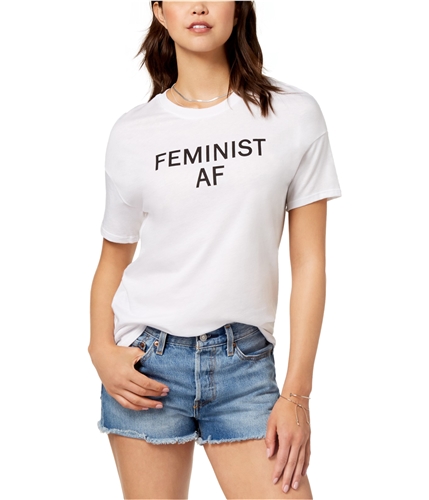 Carbon Copy Womens Feminist AF Graphic T-Shirt white S
