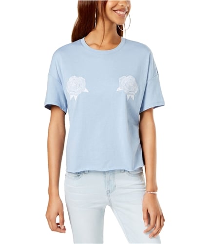 Carbon Copy Womens Embroidered Basic T-Shirt dustyblue S