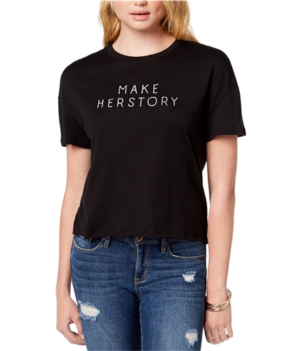 Carbon Copy Womens Make Herstory Basic T-Shirt black S